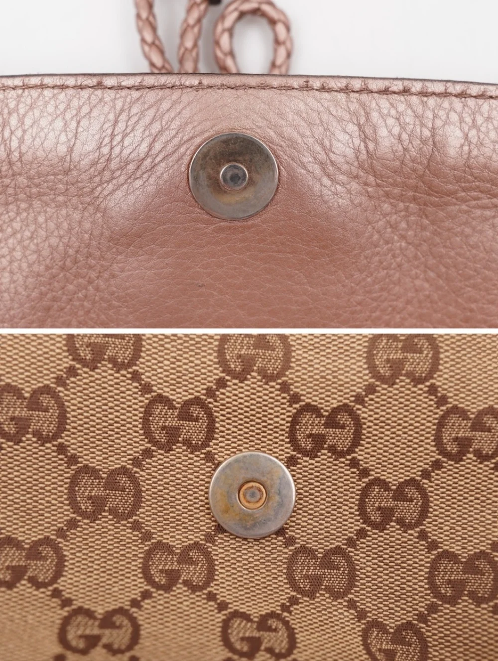 CH28 ❤️ GUCCI Monogram Bella Flap Bag Bamboo - Picture 10 of 16